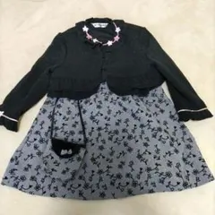 花柄★黒★110cm★フォーマル★卒業式★卒園式★入学式