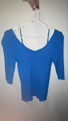 【SNIDEL】レイヤード風ドッキングニットトップス