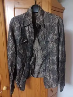 SHELLAC パイソン柄長袖シャツ美品