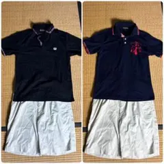 【着回し3点セット】メンズ ポロシャツ2枚 ＆ 2タック チノショーツ