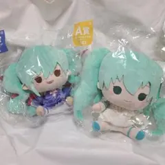 キャラ福くじ ピアプロ 初音ミク 鏡音リン おすわりぬいぐるみ