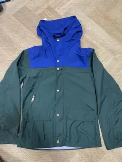 フード付きマウンテンパーカー 緑と青　beauty &youth