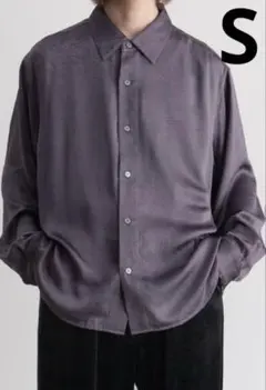 Casper John バリアスルーズシャツ エンボスドレープ2 パープル