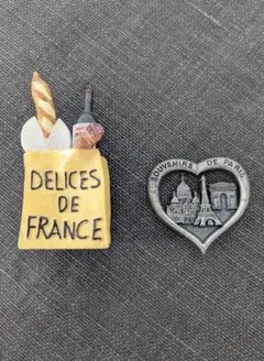 フランス パリ お土産マグネット 2種類