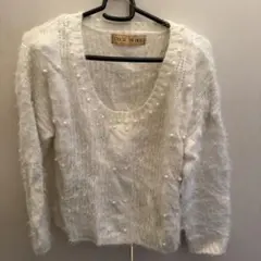 CECIL McBEE フワフワホワイトセーター