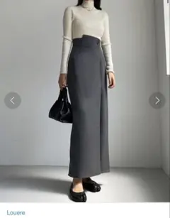 Louere ヘリンボーンタイトラップ風スカート Sサイズ グレーのサムネイル