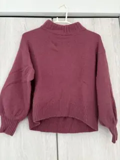 mysty woman フォックス混ハイネックロングスリーブプルオーバー ニット