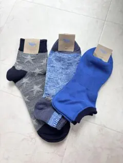 Tabio メンズ ソックス 3足セット スター柄 無地のサムネイル