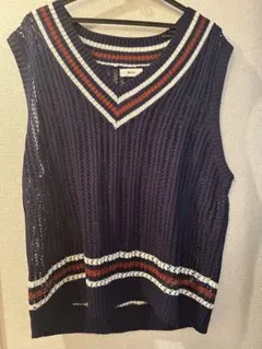 SM2 ライン入りベスト ネイビー