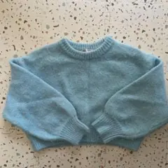 ZAPA 水色 クロップドセーター