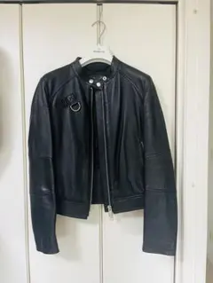 DIESEL シングルライダース レザージャケット レディース　黒　 Sサイズ