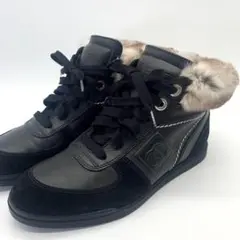 お値下げしました！！CHANEL ブラック ムートンブーツサイズ39 楽天市場】chanel ムートン ブーツの通販