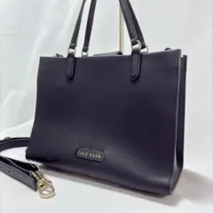 【美品】COLE HAAN コール ハーン 3way バッグ レザー ポーチ 黒のサムネイル