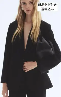 【新品】H&M テーラードジャケット/S/黒/送料込み