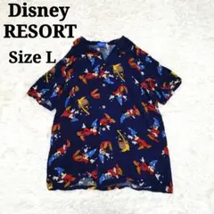 Disney ディズニーリゾート ミッキー ファンタジア アロハシャツ L