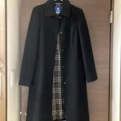 バーバリーブルーレーベル黒のロングコート　サイズ40