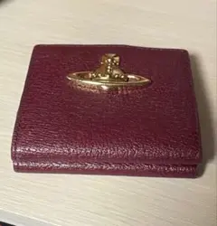 ヴィヴィアン 二つ折り財布 ワインレッド　がま口