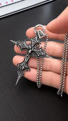 Metal Cross Necklace Y2K Opium Gothic