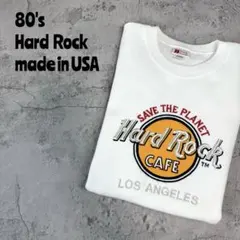 80's Heard Rock Cafe USA製　ビックロゴ刺繍　トレーナーのサムネイル