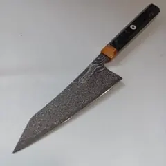 切付牛刀 240mm ダマスカス 刀身（柄なし）反りの剣型 筋引シェフ