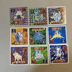 アマダ　ポケモンシール当時物　カメール.カビゴン２枚キラシルバー＆シール7枚