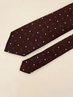 麻布テーラー ブラウン ドット ネクタイ