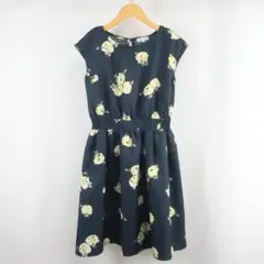 earth music＆ecology フラワー 花柄 総柄 フレア ワンピース