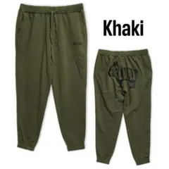 カーキ 4L 3XL 大きいサイズ パンツ スウエット 裏毛 バックプリン