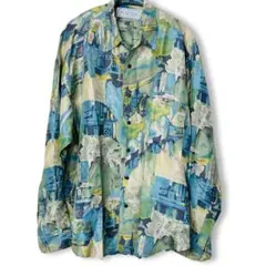 SOUTHWEST レーヨン100% 総柄シャツ レトロ Y2K XXL - メルカリ