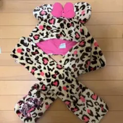即購入可⭕️ミニー ヒョウ柄 マフラーファンキャップ