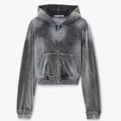 alexander wang クラッシュベロア ジップアップパーカー 24AWのサムネイル