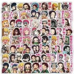 鬼滅の刃 ステッカー 102枚セット 防水デカール DIY装飾シール