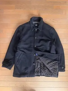 00s OLD GAP melton wool car coat BLK L