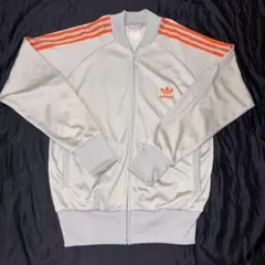 00's adidas atp型 トラックジャケットグレー×オレンジ Lサイズ