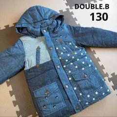 【美品】ミキハウス　DOUBLE.B　中綿入りジャンパー　130cm