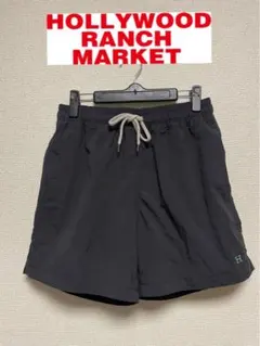 ★HRM★ ハリウッドランチマーケット ハーフパンツ ナイロンショーツ 黒のサムネイル