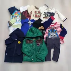 【１１点セット80cm】ベビー服セット カラフル トーマス アンパンマン