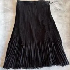 90’s ヴィンテージ プリーツスカート 膝丈 ブラック 平成レトロ