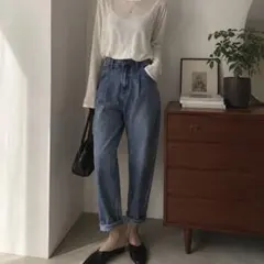 GU ハイウエストマムジーンズ　Mサイズのサムネイル