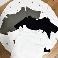 ■GU■オフショル■リブT■3枚セット