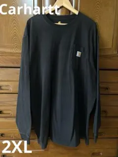 Carhartt カーハート 長袖 ポケットTシャツ ブラック 2XL