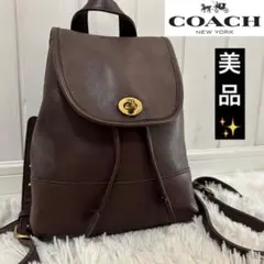 ⭐️美品⭐️オールドコーチ 9960 ミニリュック 巾着 ターンロック ブラウン 茶