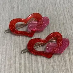 y2k ハートのデザインヘアピンセット