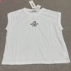 HELLO KITTY 刺繍 Tシャツ ホワイト　160のサムネイル