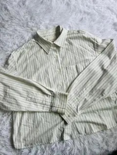 JW ANDERSON UNIQLO シャツ ストライプ 長袖 刺繍ロゴ S