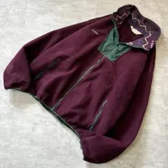 90s usa製 Columbia 切替デザイン フリース ジャケット 総柄