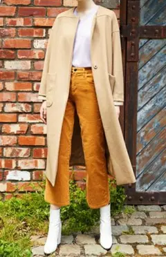 theory luxe セオリーリュクス ノーカラーコート ウール