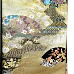 紫*雲様 金彩袋帯 六通柄 正装用 落ち着きの有る色柄