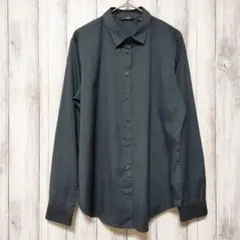 UNIQLO ユニクロ (L)　スーピマコットン ストレッチシャツ　ブラック