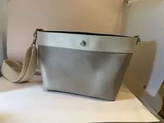 【美品】TOPKAPI リプル　舟型　ショルダーバッグ　ペールベージュ
